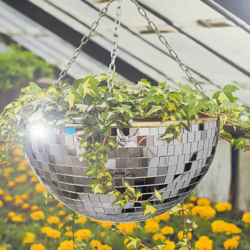 Mirror Magic Plant Holder – Reflective Hanging Planter for Indoor & Outdoor Garden Decor - UrbanSprout