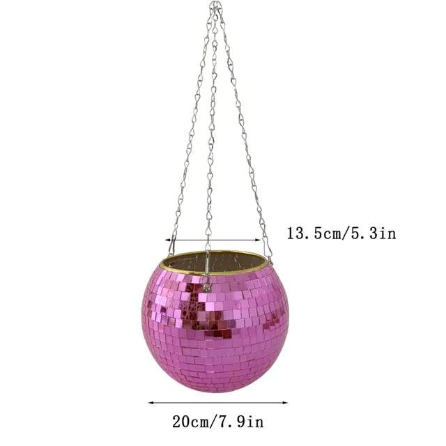 Mirror Magic Plant Holder – Reflective Hanging Planter for Indoor & Outdoor Garden Decor - UrbanSprout
