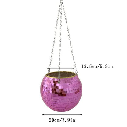 Mirror Magic Plant Holder – Reflective Hanging Planter for Indoor & Outdoor Garden Decor - UrbanSprout